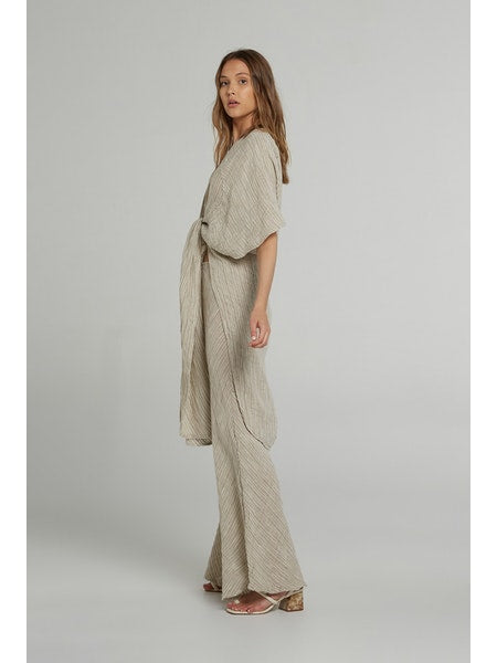 Estilo Emporio Tie Kimono - Scorpione Natural - LUXAMORE -JACKET-Estilo Emporio Tie Kimono Made from the softest Italian Linen, is cut with wide kimono sleeves and an open front, it can hang loosely or be tied. Shop Estilo.