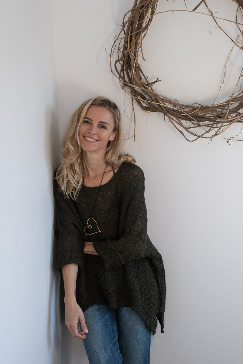 La Bottega di Brunella Top Maglia Bonta - Campagna Nero - LUXAMORE -Tops-