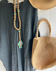La Bottega di Brunella Linen Dress Fausta Garzata - Lava - LUXAMORE -Dress-