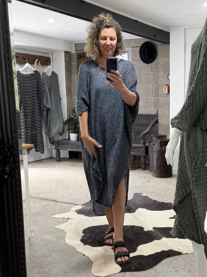 La Bottega di Brunella Linen Dress VESTITO FAUSTA - Campagna Luxor - LUXAMORE