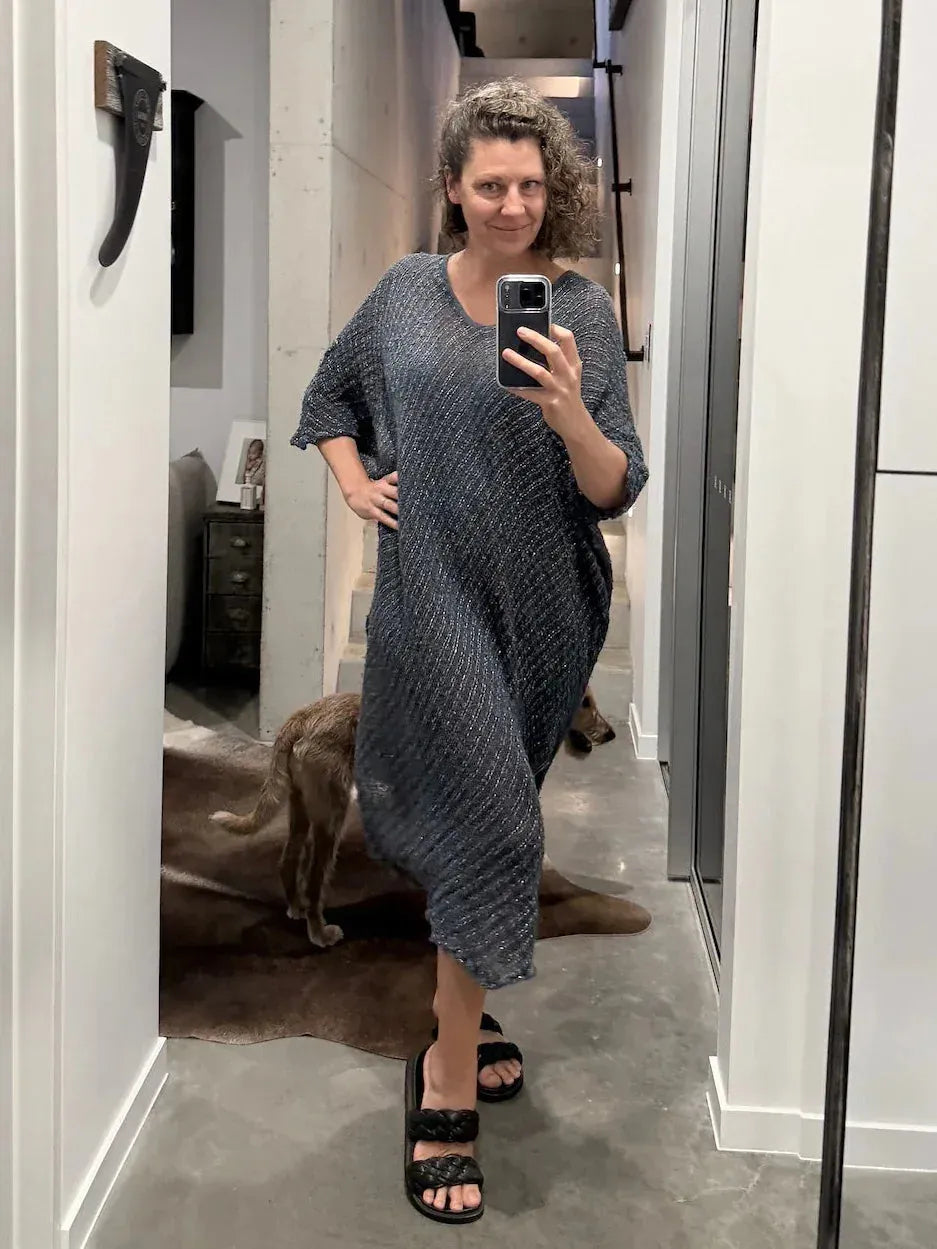 La Bottega di Brunella Linen Dress VESTITO FAUSTA - Campagna Luxor LUXAMORE  