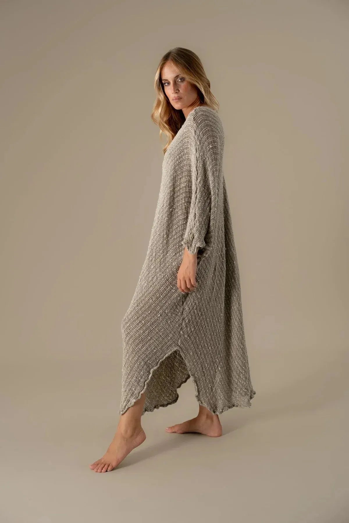 La Bottega di Brunella Linen Dress VESTITO FAUSTA - Campagna Luxor LUXAMORE  