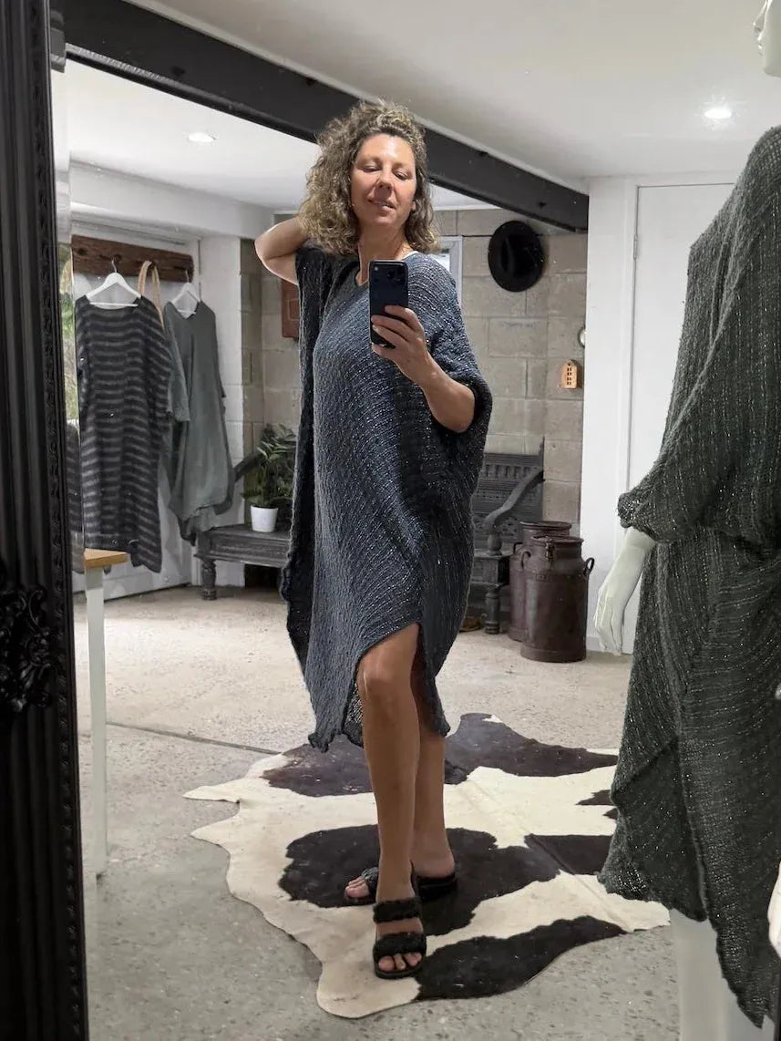 La Bottega di Brunella Linen Dress VESTITO FAUSTA - Campagna Luxor LUXAMORE  