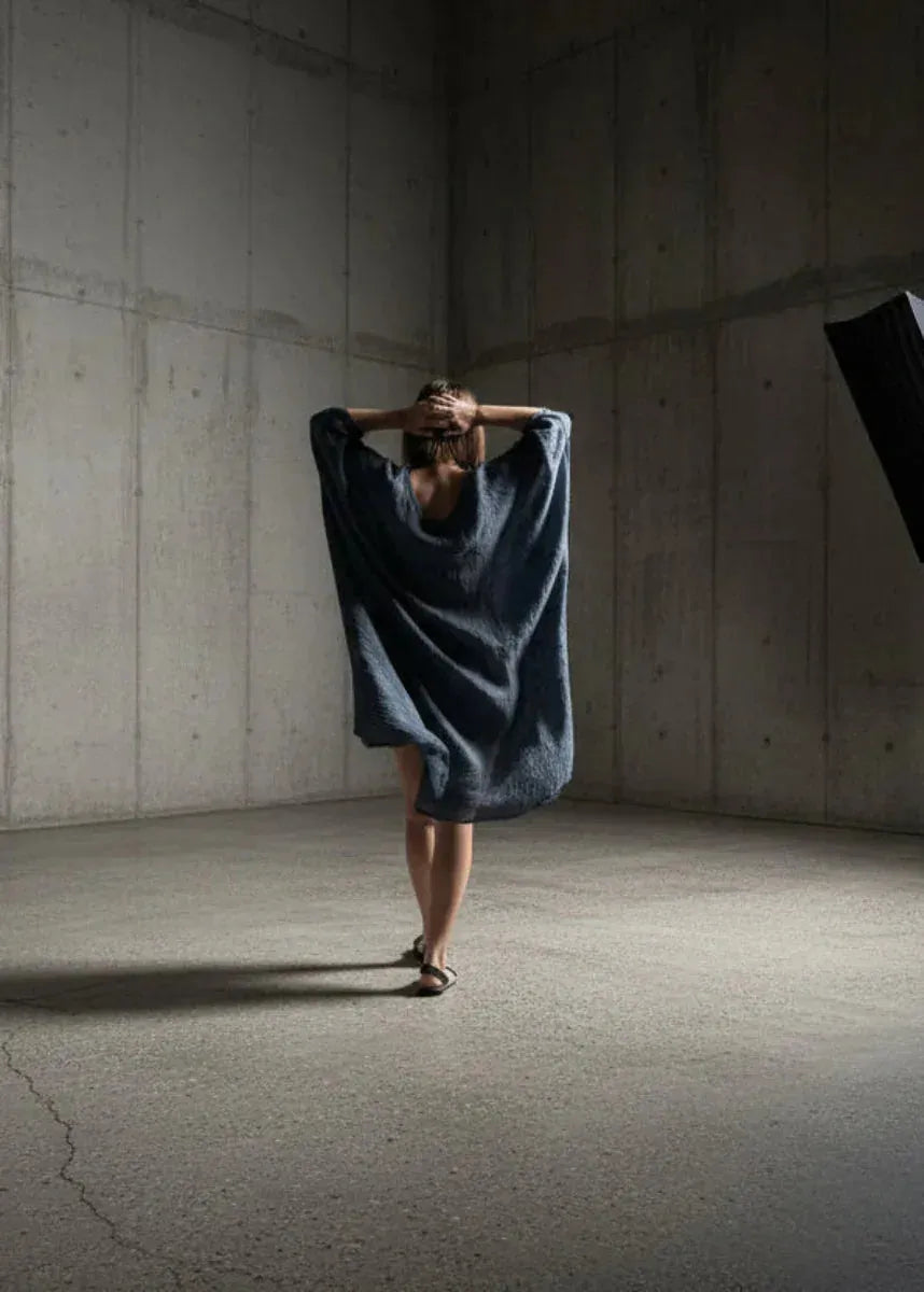 La Bottega di Brunella Linen Dress VESTITO FAUSTA - Garza Egitto LUXAMORE  