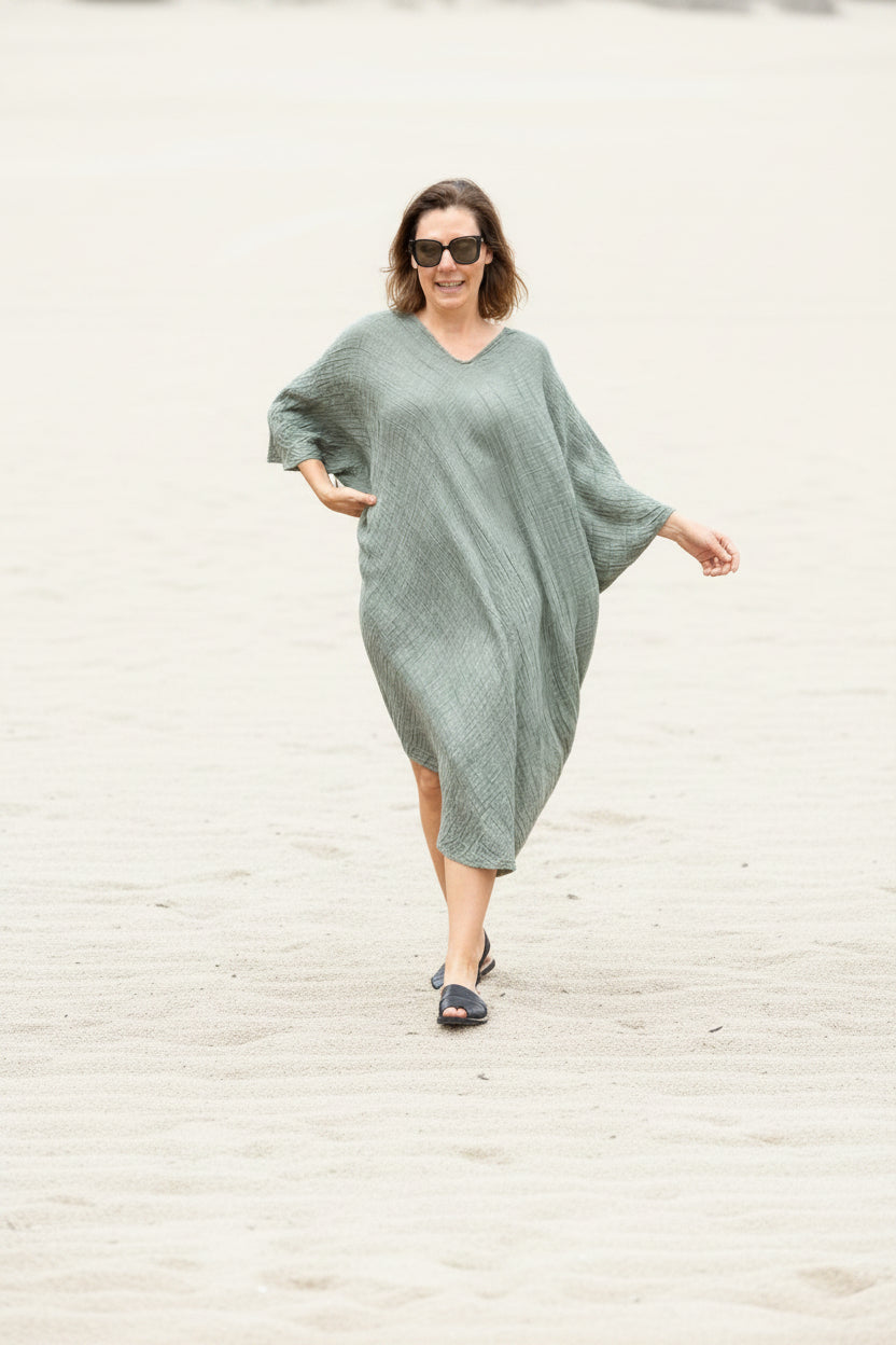 La Bottega di Brunella Linen Dress VESTITO FAUSTA - Garza Egitto
