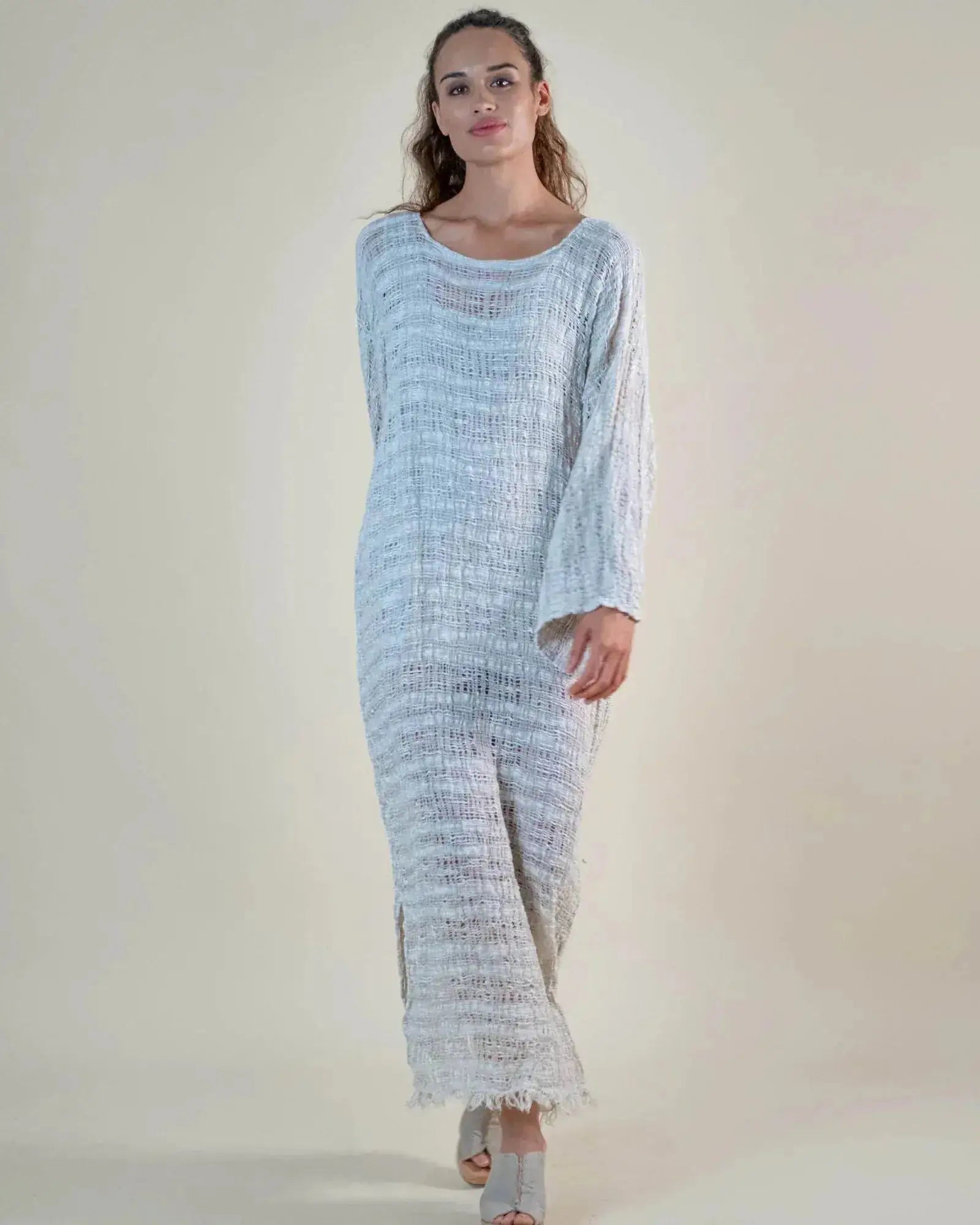 La Bottega di Brunella Linen Dress VESTITO GALASSIA - Rete Galaxy Mesh LUXAMORE  