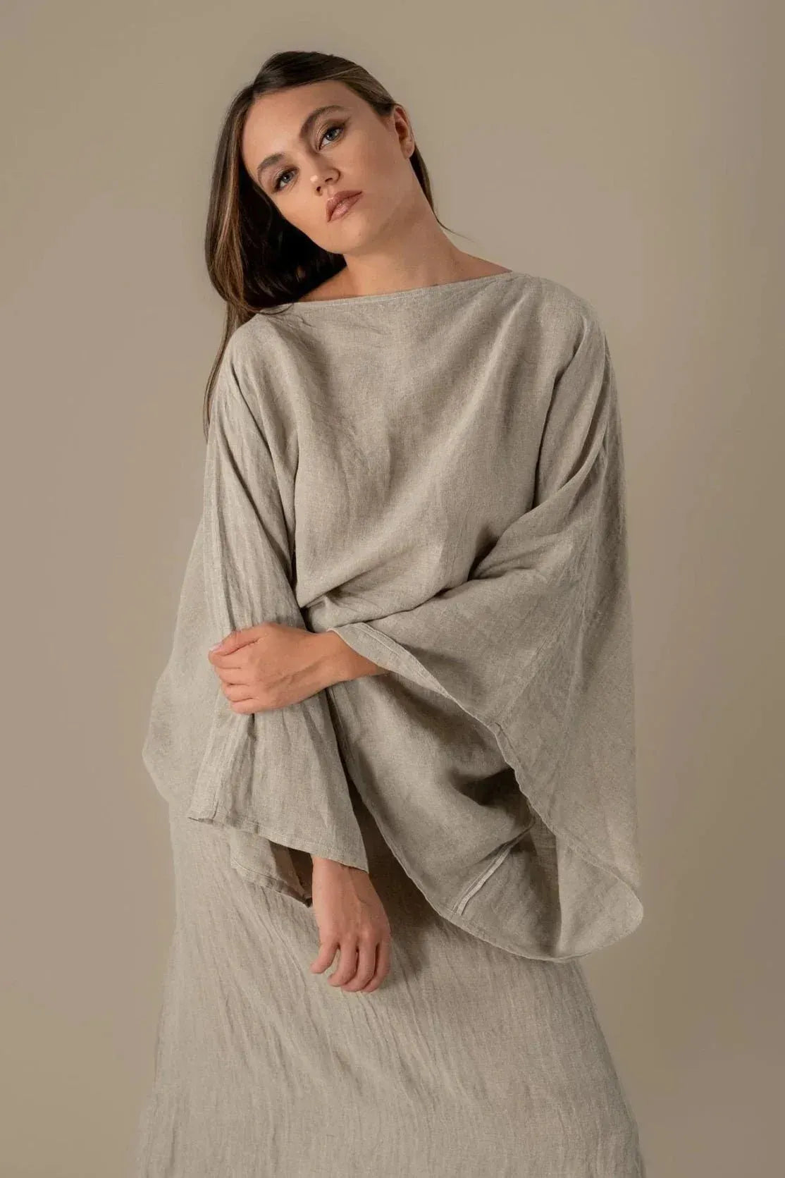 La Bottega di Brunella Linen Dress VESTITO MOSE' - Battista LUXAMORE  