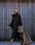 La Bottega di Brunella Linen Dress Vestito Fausta Campagna - Chocolate - LUXAMORE -Dress-La Bottega di Brunella Dress Vestito Fausta - Campagna linen dress garments, designed and handcrafted in Italy. Shop La Bottega di Brunella Linen at Luxamore.
