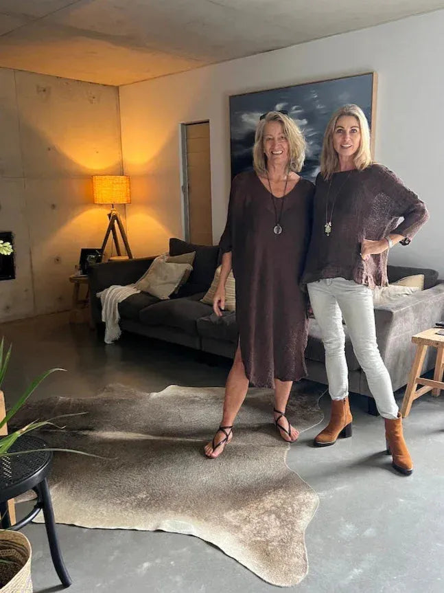 La Bottega di Brunella Linen Dress Vestito Fausta Campagna - Chocolate LUXAMORE  