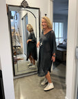 La Bottega di Brunella Linen Dress Vestito Fausta Campagna - Lava - LUXAMORE -Dress-