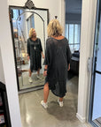 La Bottega di Brunella Linen Dress Vestito Fausta Campagna - Lava - LUXAMORE -Dress-