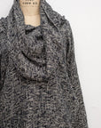 Italian linen knit top: La Bottega di Brunella Maglia Ghianda in the dark textured Pantera colorway