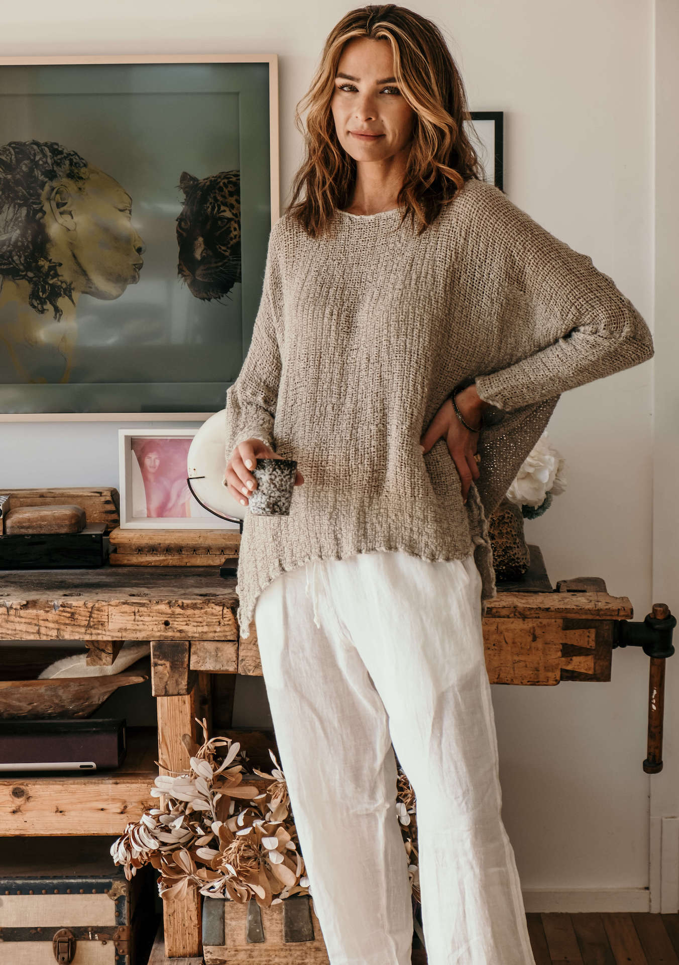 La Bottega di Brunella Top Maglia Bonta - Campagna Naturale - LUXAMORE -Tops-La Bottega di Brunella Maglia Bontà – handcrafted linen tops made in Italy. Ethically woven with natural fibers. Explore La Bottega di Brunella’s linen tops today.