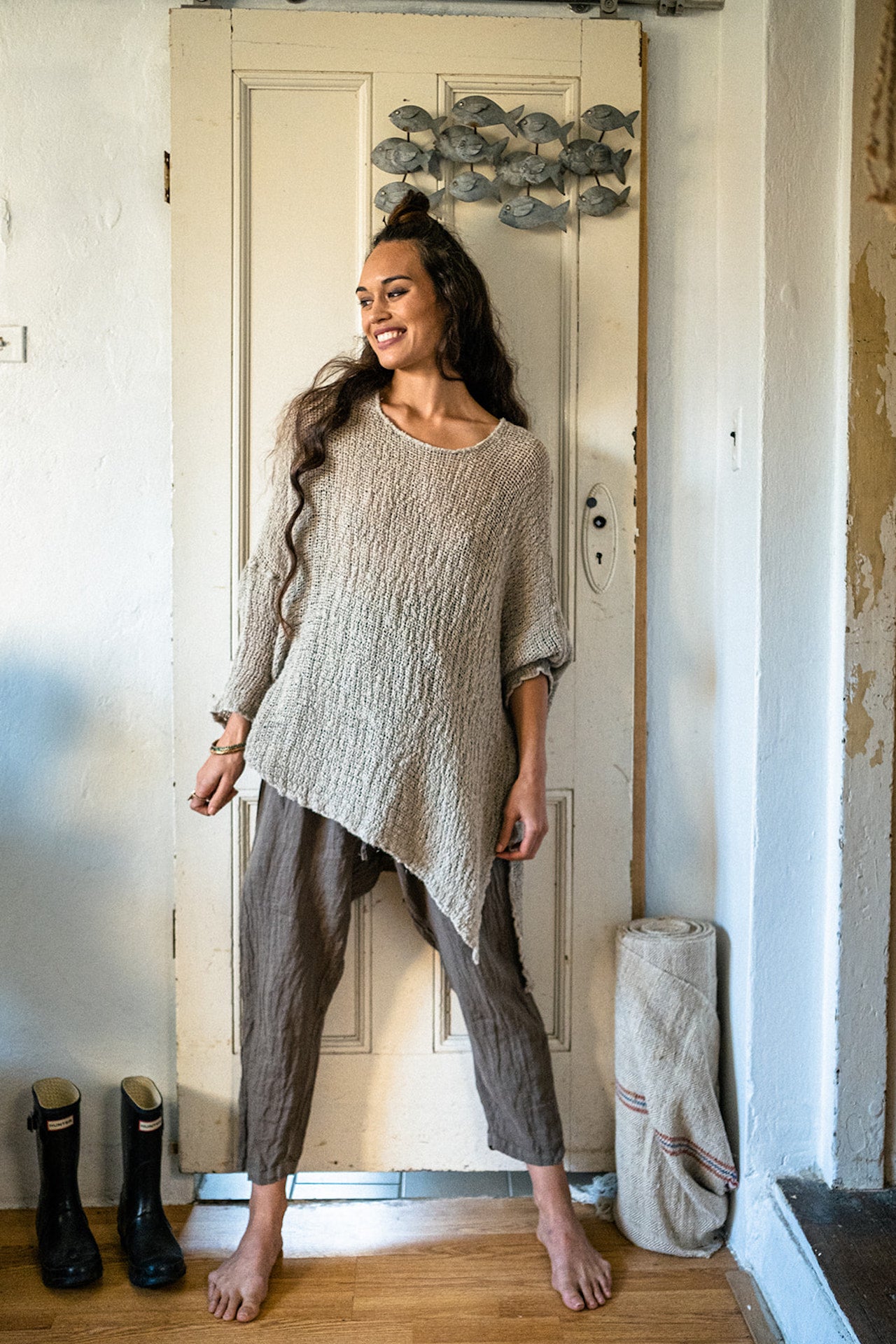 La Bottega di Brunella Top Maglia Bonta - Campagna Naturale - LUXAMORE -Tops-La Bottega di Brunella Maglia Bontà – handcrafted linen tops made in Italy. Ethically woven with natural fibers. Explore La Bottega di Brunella’s linen tops today.