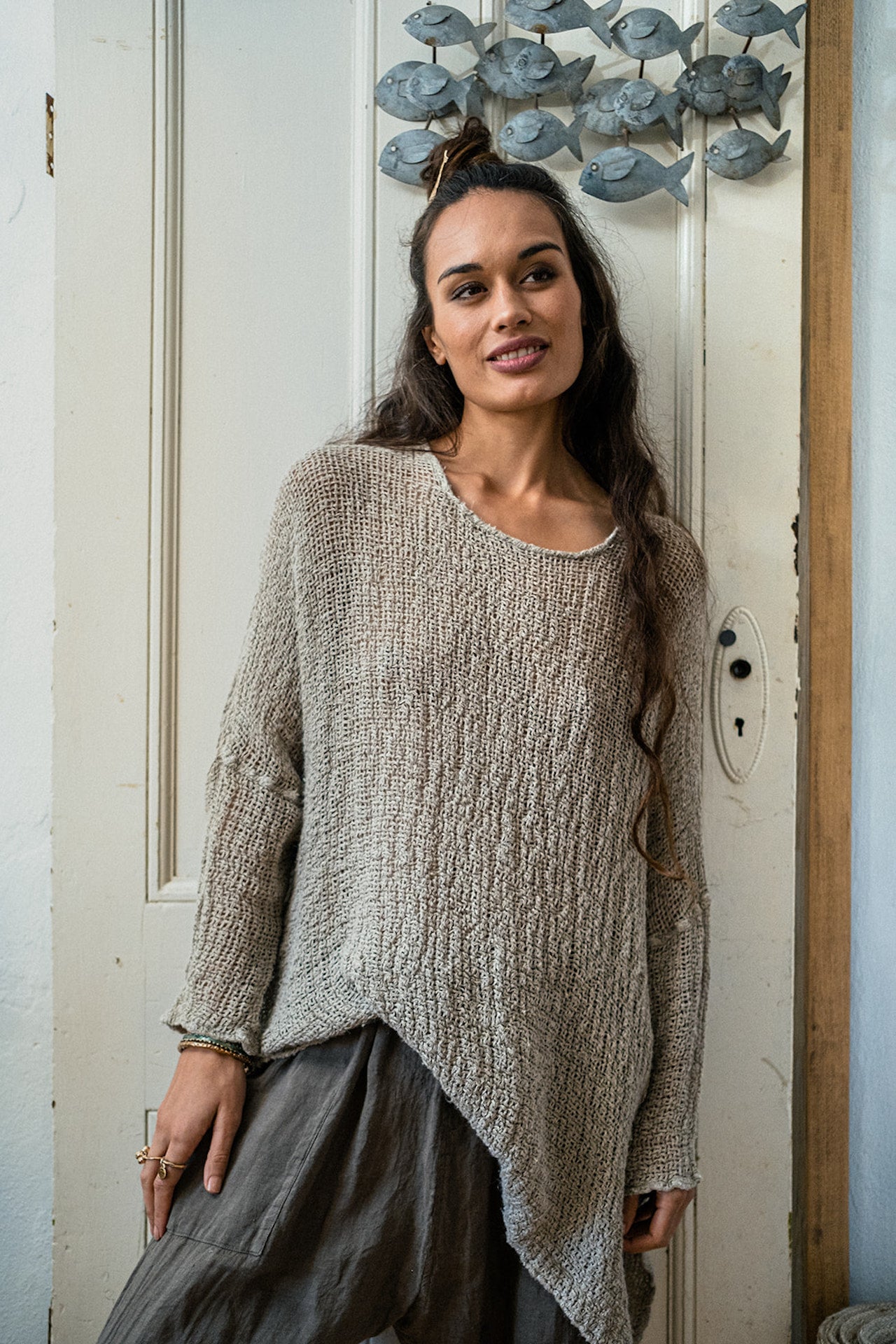 La Bottega di Brunella Top Maglia Bonta - Campagna Naturale - LUXAMORE -Tops-La Bottega di Brunella Maglia Bontà – handcrafted linen tops made in Italy. Ethically woven with natural fibers. Explore La Bottega di Brunella’s linen tops today.