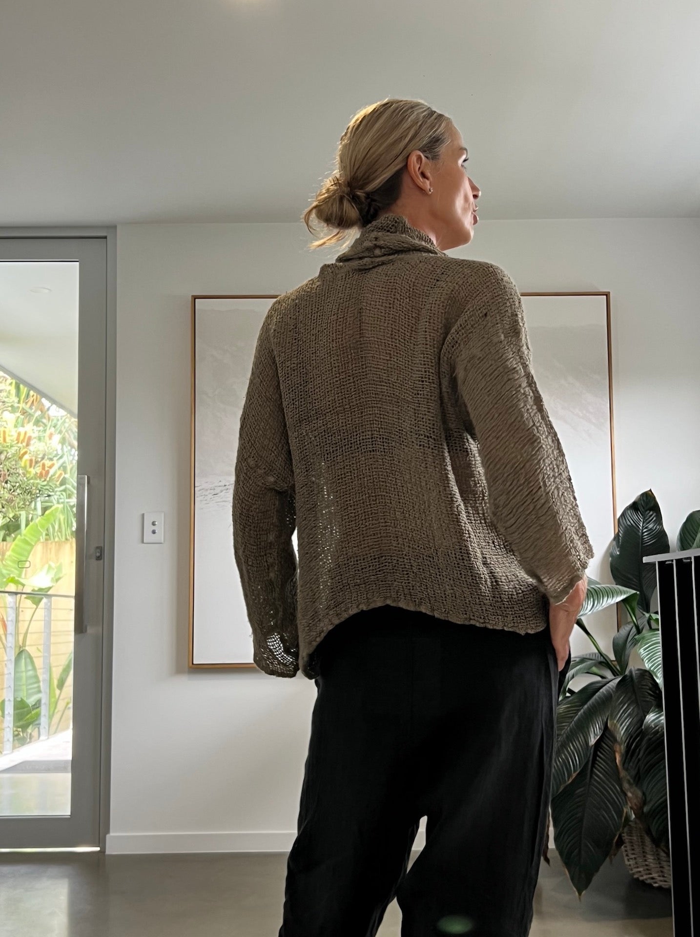 La Bottega di Brunella Top Maglia Delusa - Campagna Fossil - LUXAMORE -Tops-La Bottega di Brunella Maglia Delusa - Campagna linen top garments, designed and handcrafted in Italy. Shop La Bottega di Brunella Linen at Luxamore.