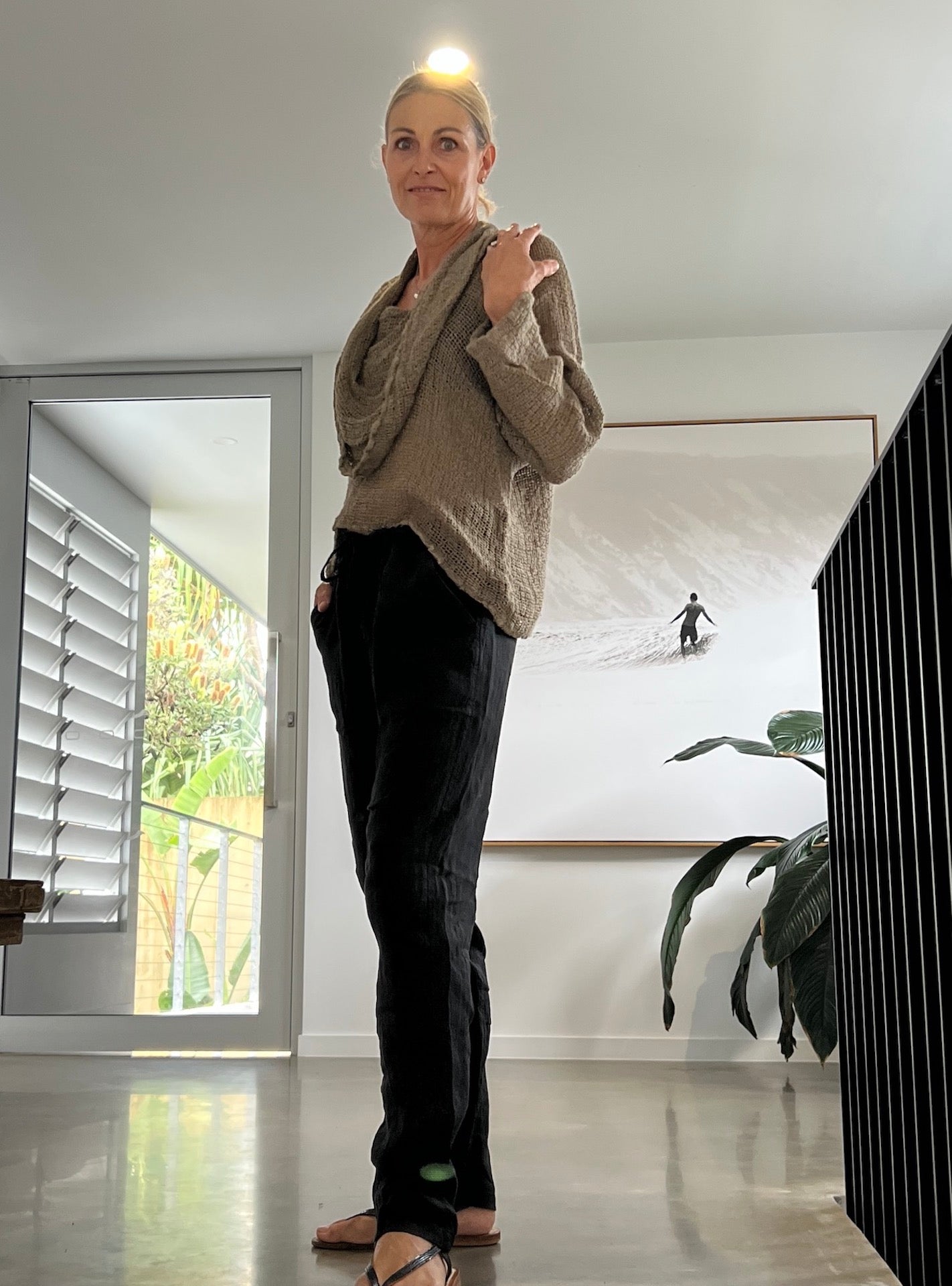 La Bottega di Brunella Top Maglia Delusa - Campagna Fossil - LUXAMORE -Tops-La Bottega di Brunella Maglia Delusa - Campagna linen top garments, designed and handcrafted in Italy. Shop La Bottega di Brunella Linen at Luxamore.