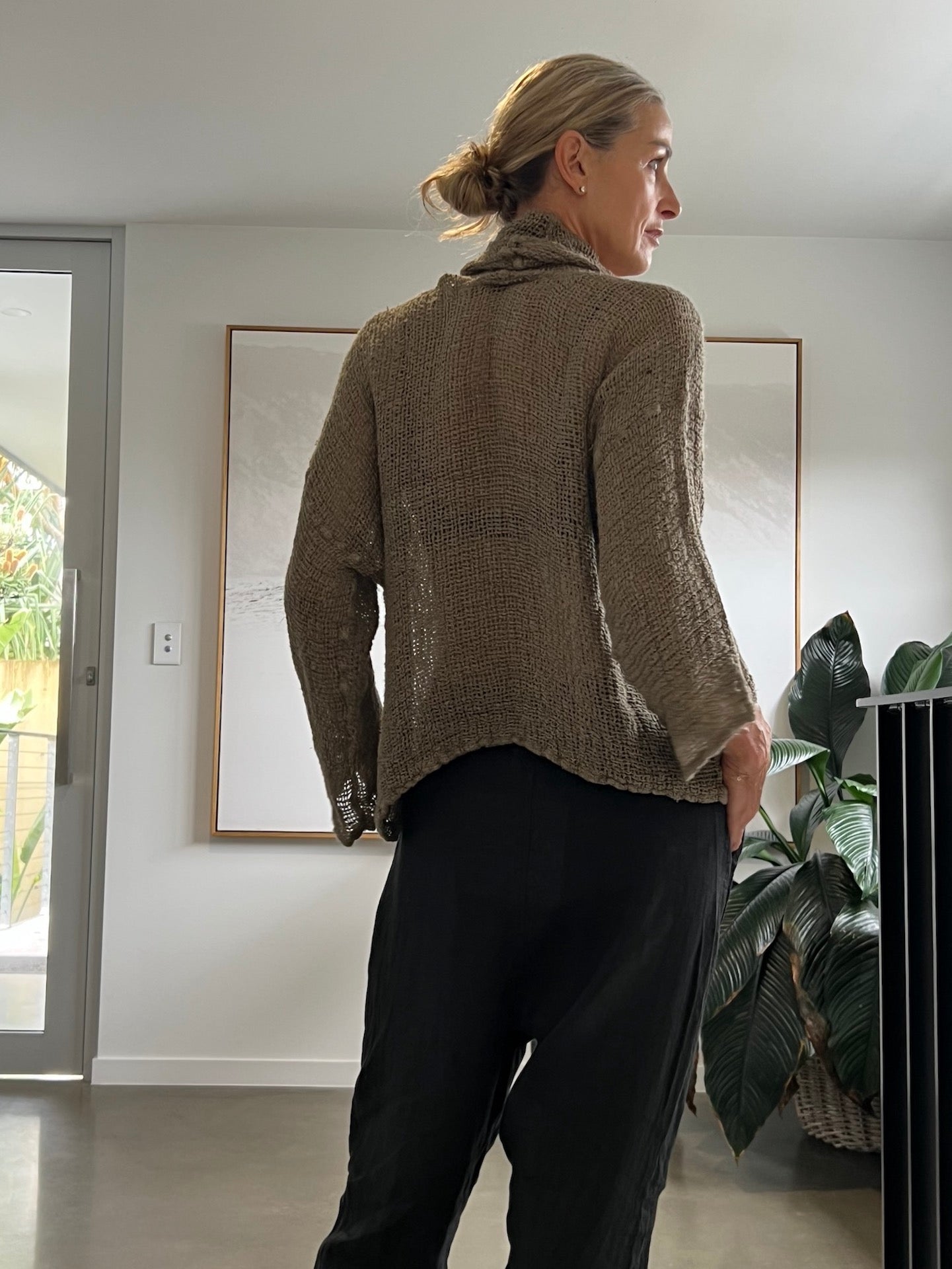 La Bottega di Brunella Top Maglia Delusa - Campagna Fossil - LUXAMORE -Tops-La Bottega di Brunella Maglia Delusa - Campagna linen top garments, designed and handcrafted in Italy. Shop La Bottega di Brunella Linen at Luxamore.