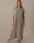 Woman Wearing La Bottega di Brunella VESTITO ICARO - Camp. Luxaor linen dress LUXAMORE 