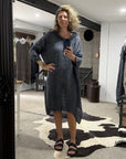 Woman Wearing La Bottega di Brunella VESTITO SHARM - Egitto linen dress LUXAMORE 