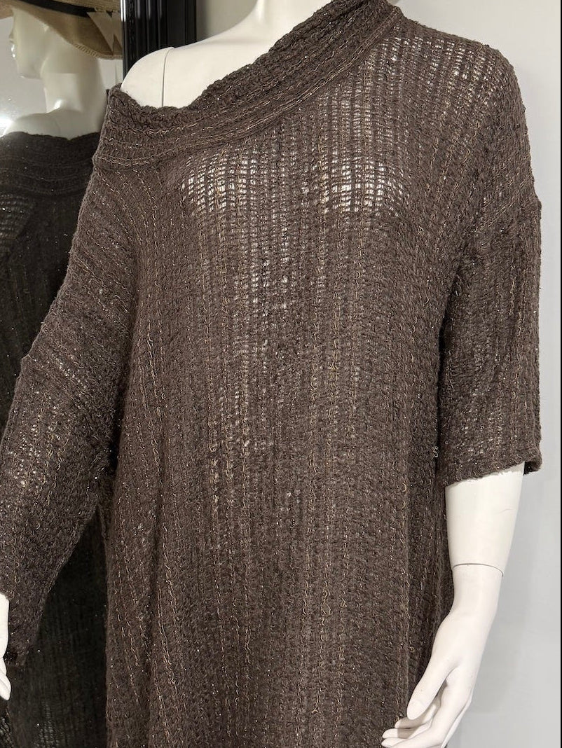 Woman Wearing La Bottega di Brunella VESTITO ICARO - Michelangelo linen dress LUXAMORE 