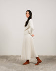 Lemme blend cashmere pleated skirts Caramello