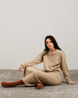 Lemme blend cashmere pleated skirts Caramello