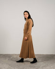 Lemme blend cashmere pleated skirts Caramello