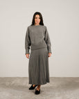 Lemme blend cashmere pleated skirts Caramello