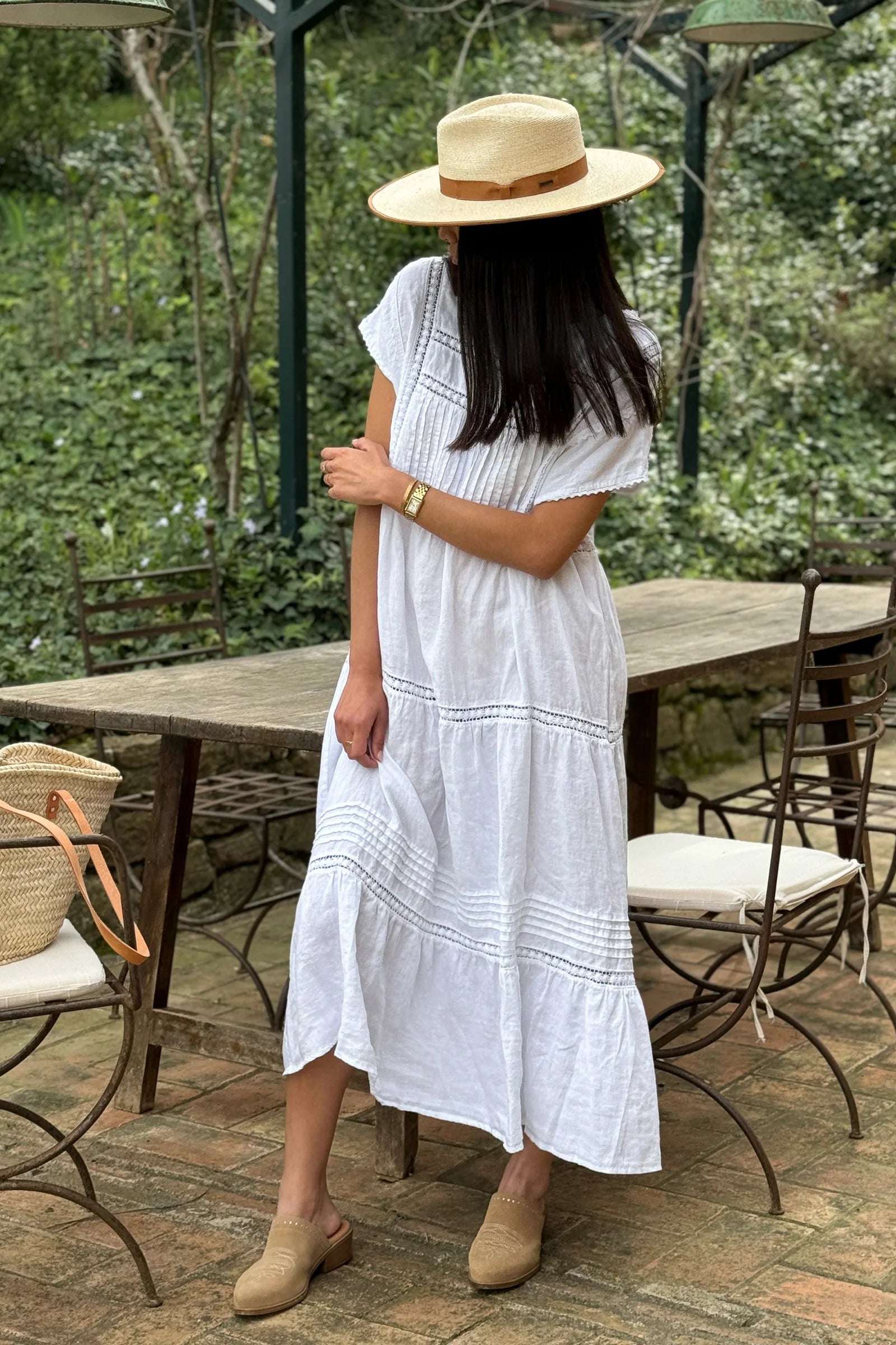 Bypias Liliana Linen Dress - White