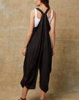 Linen Jumpsuit Made in Italy Tobacco