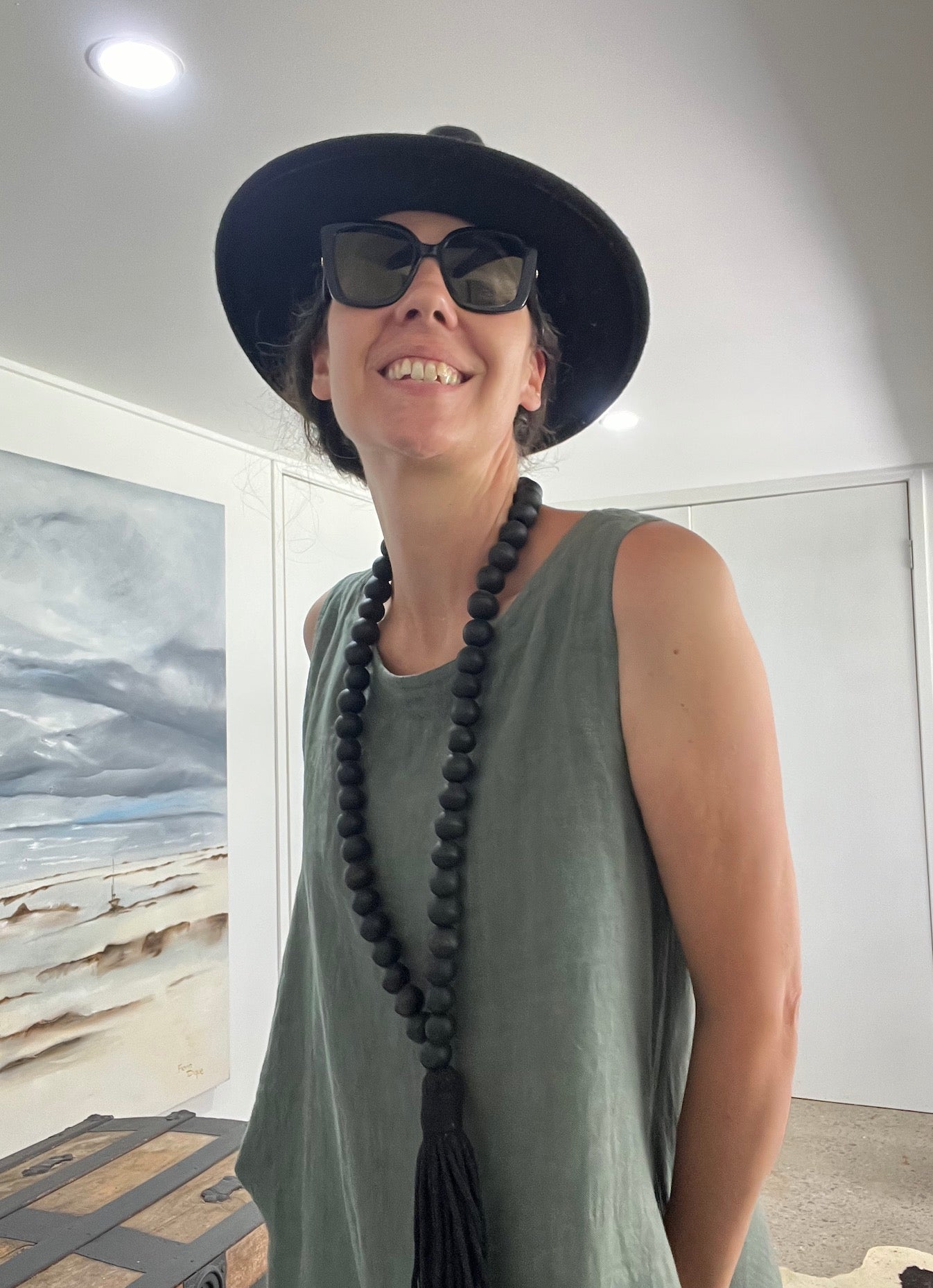 Made in Italy Cascade Linen Dress Olive - LUXAMORE -Dress-LUXAMORE Cascade Linen Dress breathable; with pockets, buttons and a longer back is a timeless wardrobe essential. Shop Italian linen dresses made in italy.
