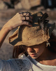 Woman Wearing Made in Mada Hat ELYA - hat LUXAMORE