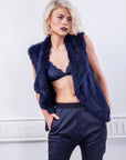 Mode & Affaire Collier Fur Vest - Ink - LUXAMORE --Mode & Affaire Collier Fur Vest Redefine luxury with a conscience and sustainable statement piece. Shop Mode & Affaire Collier Fur.