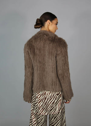 Mode & Affaire Cascade Fur Jacket In Portobello