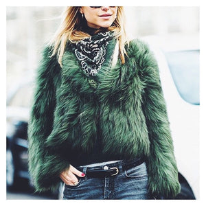 Mode & Affaire Exotique Fur Jacket In Forrest