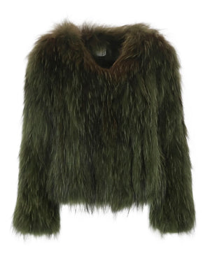 Mode & Affaire Exotique Fur Jacket In Forrest