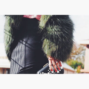 Mode & Affaire Exotique Fur Jacket In Forrest