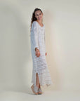 La Bottega di Brunella Linen Dress Galaxy Mesh - Latte (white)