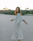 Pre Order La Bottega di Brunella Linen Dress Vestito Fausta Garzata - Natural - LUXAMORE -Dress-La Bottega di Brunella Vestito Fausta Naturale linen dress, designed and handcrafted in Italy. Made by artisans that embodies luxury shop La Bottega di Brunella