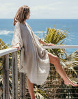 Pre Order La Bottega di Brunella Linen Dress Vestito Fausta Garzata - Natural - LUXAMORE -Dress-La Bottega di Brunella Vestito Fausta Naturale linen dress, designed and handcrafted in Italy. Made by artisans that embodies luxury shop La Bottega di Brunella
