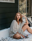 Pre Order La Bottega di Brunella Linen Dress Vestito Fausta Garzata - Natural - LUXAMORE -Dress-La Bottega di Brunella Vestito Fausta Naturale linen dress, designed and handcrafted in Italy. Made by artisans that embodies luxury shop La Bottega di Brunella