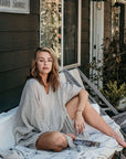 Pre Order La Bottega di Brunella Linen Dress Vestito Fausta Garzata - Natural - LUXAMORE -Dress-La Bottega di Brunella Vestito Fausta Naturale linen dress, designed and handcrafted in Italy. Made by artisans that embodies luxury shop La Bottega di Brunella