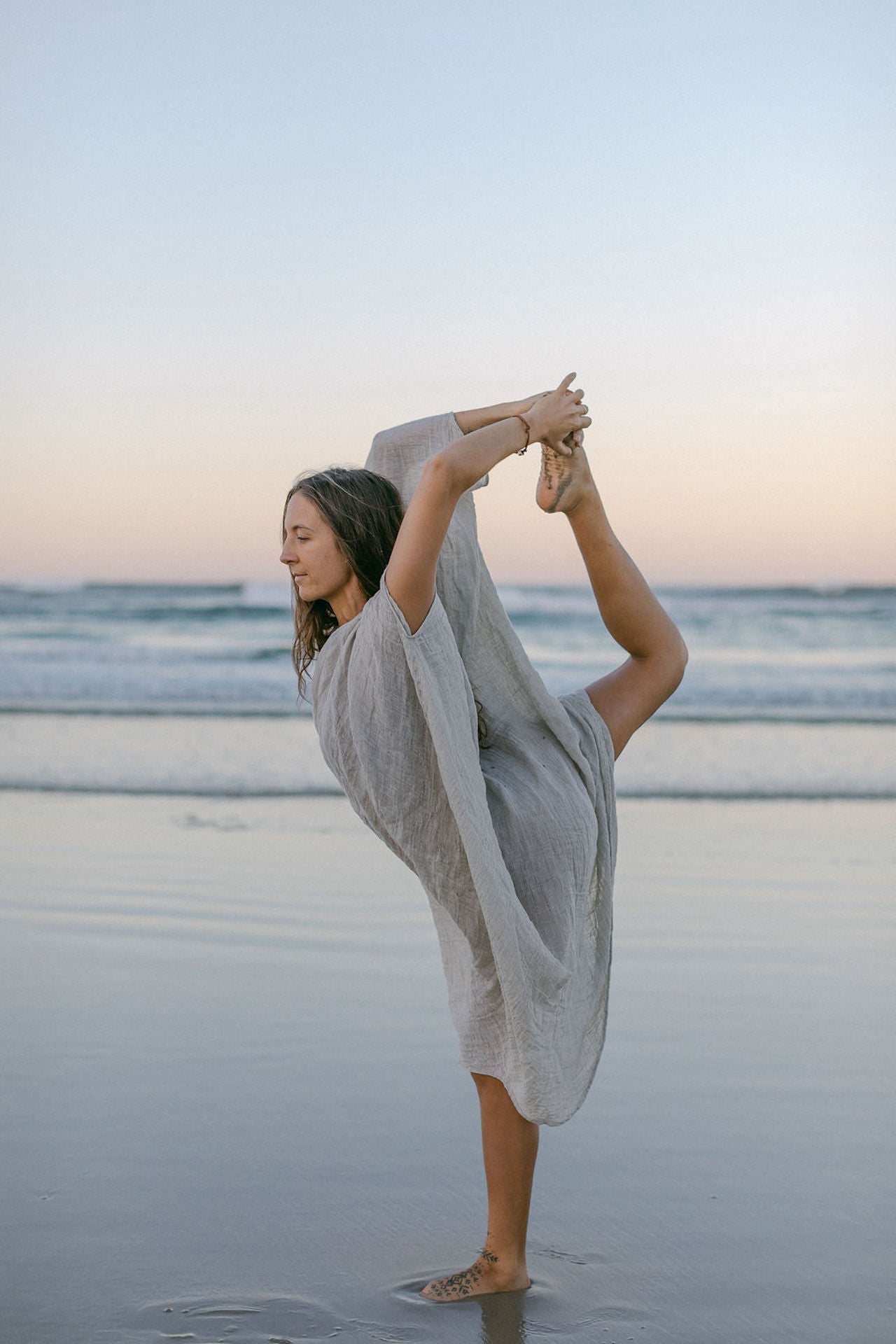 Pre Order La Bottega di Brunella Linen Dress Vestito Fausta Garzata - Natural - LUXAMORE -Dress-La Bottega di Brunella Vestito Fausta Naturale linen dress, designed and handcrafted in Italy. Made by artisans that embodies luxury shop La Bottega di Brunella