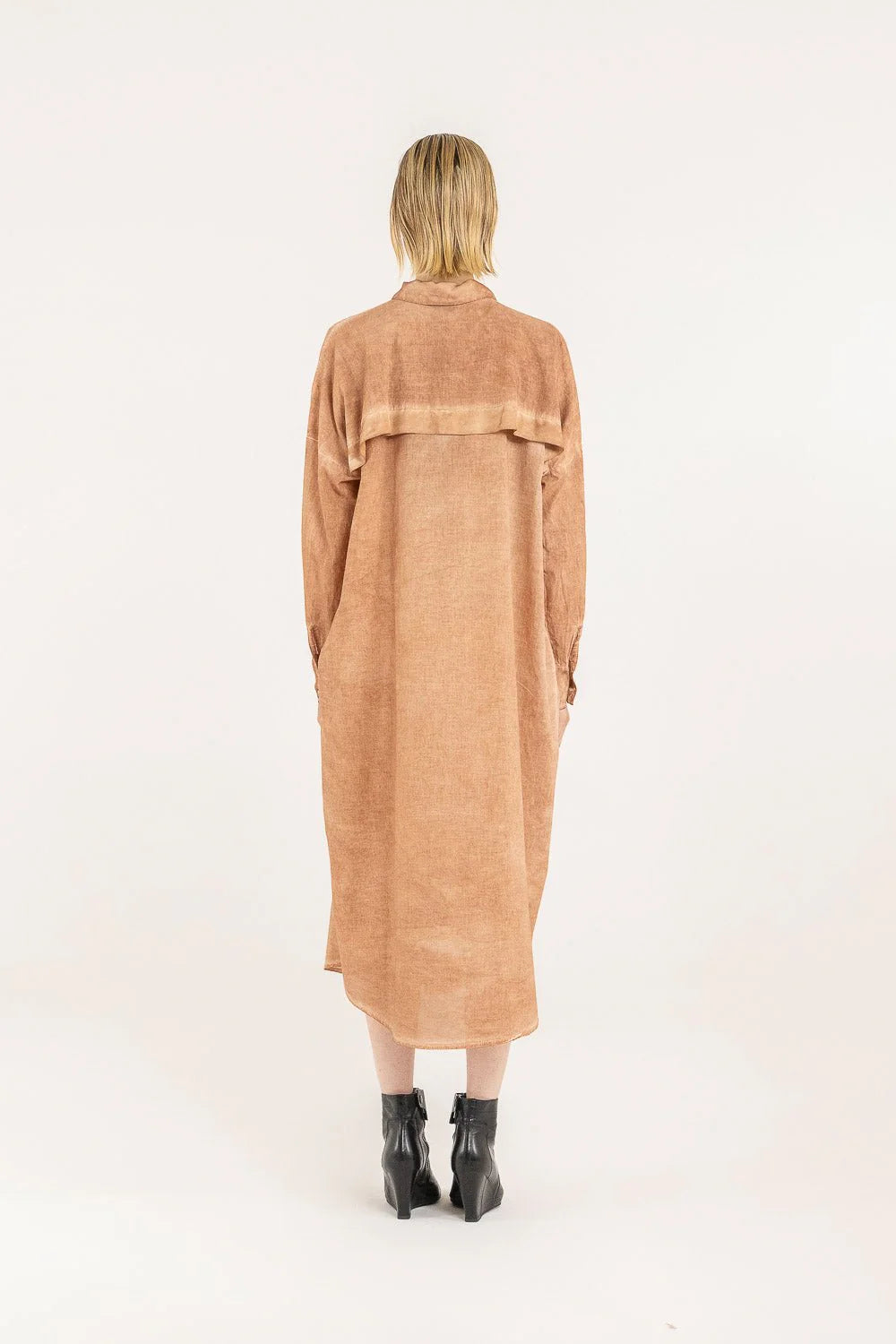 Sanctamuerte Dress worn by model in natural setting LUXAMORE 