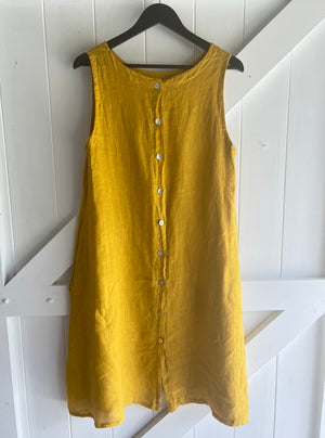 Made in Italy Cascade Linen Dress