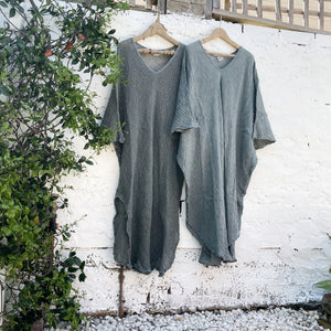 La Bottega di Brunella Linen Dress Vestito Fausta Campagna - Natural