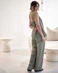 Wide Leg Linen Pant - Pistachio: Pistachio / XL