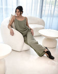 Wide Leg Linen Pant - Pistachio: Pistachio / XL