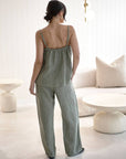 Wide Leg Linen Pant - Pistachio: Pistachio / XL